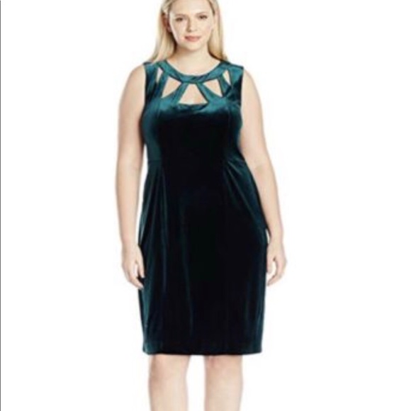eliza j green velvet dress